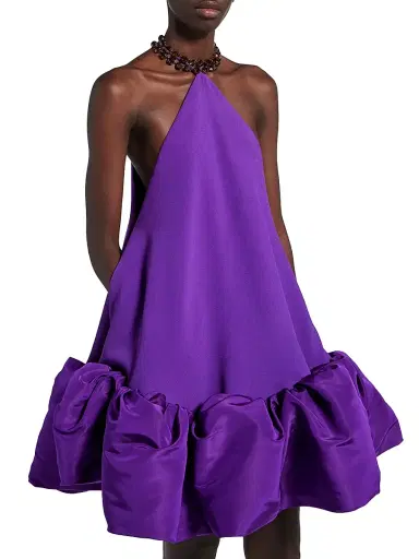 Balenciaga Women's Halter Balloon Mini Dress | Thumbnail 3