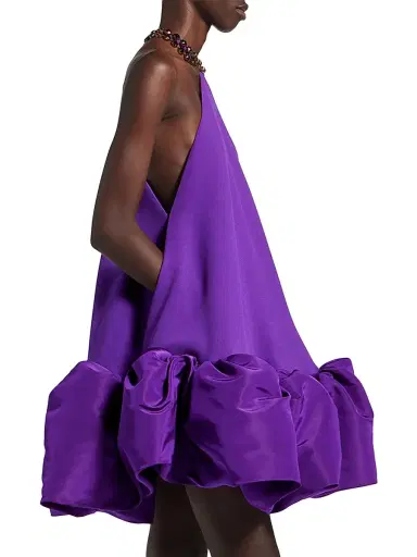 Balenciaga Women's Halter Balloon Mini Dress | Thumbnail 4
