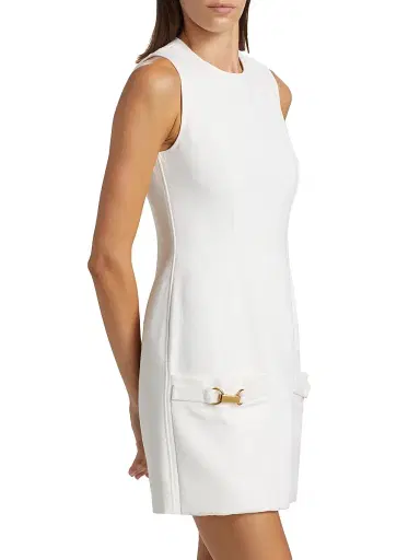 Stella McCartney Women's Moulded Wool-Blend Minidress - Cream | Thumbnail 3 Stella McCartney Women's Moulded Wool-Blend Minidress - Cream | Thumbnail 3