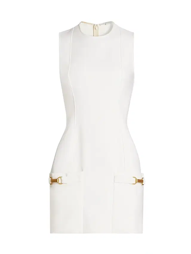 Stella McCartney Women's Moulded Wool-Blend Minidress - Cream
