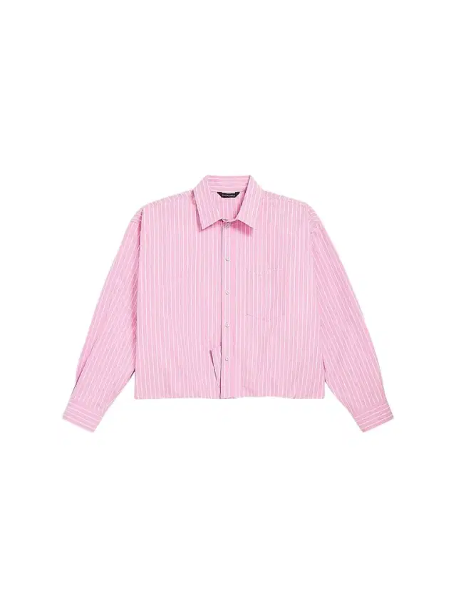 Balenciaga Women's Folded Shirt - Pink White