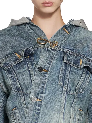 Balenciaga Women's Diy Jacket - Light Blue - Size 4 | Thumbnail 6