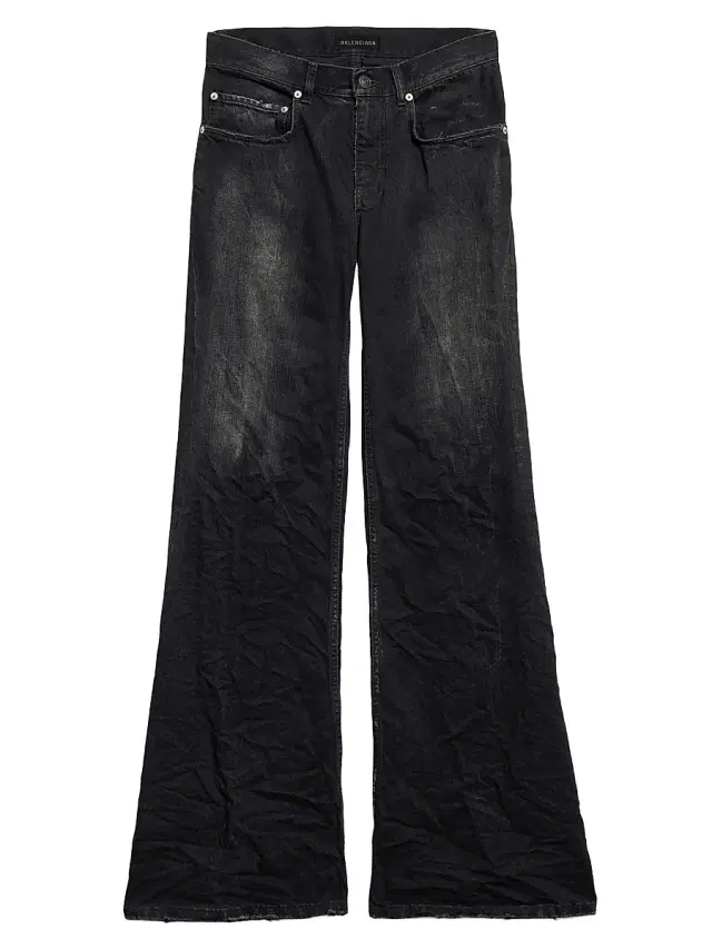 Balenciaga Women's Wide Leg Jeans - Black