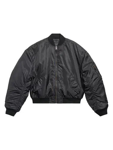 Balenciaga Men's Standard Bomber Jacket - Black - Size XS | Thumbnail 1 Balenciaga Men's Standard Bomber Jacket - Black - Size XS | Thumbnail 1