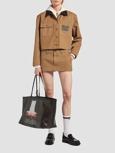 Balenciaga Women's Mini Cotton Skirt | Thumbnail 2 Balenciaga Women's Mini Cotton Skirt | Thumbnail 2