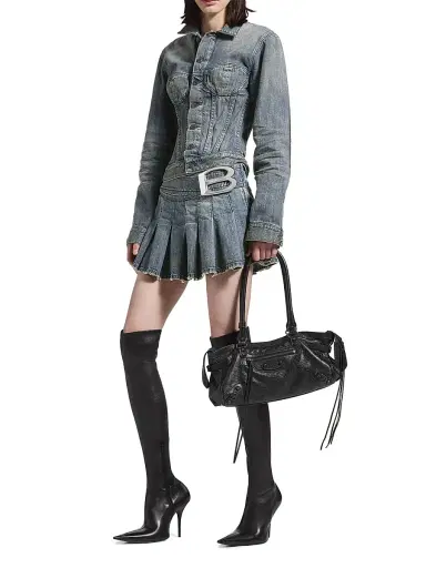 Balenciaga Women's Buckle Pleated Skirt | Thumbnail 2 Balenciaga Women's Buckle Pleated Skirt | Thumbnail 2