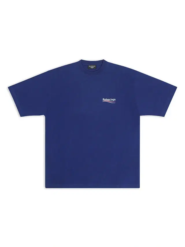 Balenciaga Men's Political Campaign T-shirt Large Fit - Pacific Blue White