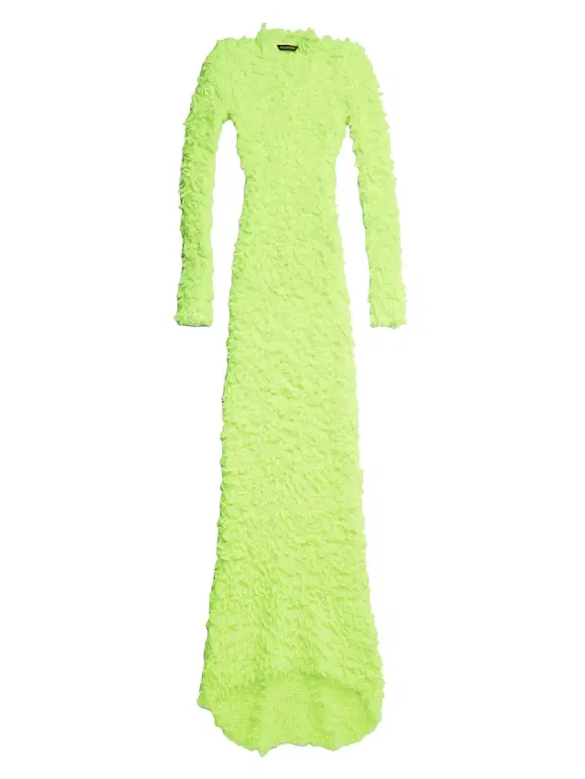 Balenciaga Women's Fluffy Maxi Dress - Fluorescent Yellow