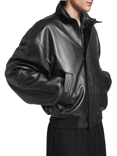 Balenciaga Men's Blouson Leather Jacket | Thumbnail 6 Balenciaga Men's Blouson Leather Jacket | Thumbnail 6