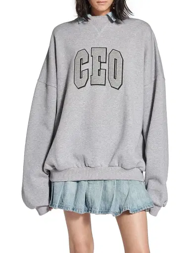 Balenciaga Women's Ceo Team Logo Collar Crewneck T-Shirt | Thumbnail 3 Balenciaga Women's Ceo Team Logo Collar Crewneck T-Shirt | Thumbnail 3