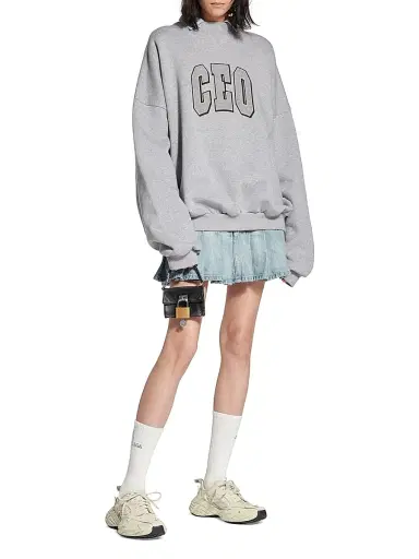 Balenciaga Women's Ceo Team Logo Collar Crewneck T-Shirt | Thumbnail 6 Balenciaga Women's Ceo Team Logo Collar Crewneck T-Shirt | Thumbnail 6