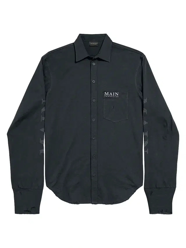 Balenciaga Men's Main Character Artwork T-Shirt Sleeves Shirt - Black