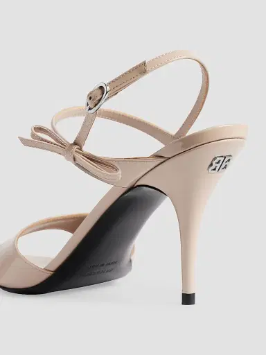 Balenciaga Women's Avenue Bow Heel Sandals - Silver - Size 10 | Thumbnail 4 Balenciaga Women's Avenue Bow Heel Sandals - Silver - Size 10 | Thumbnail 4