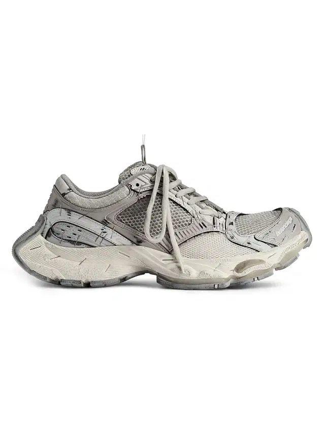 Balenciaga Men's Stapler Sneakers - Beige Grey