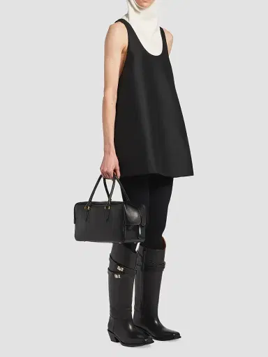 Balenciaga Women's Scooped Mini Dress - Black - Size 6 | Thumbnail 2 Balenciaga Women's Scooped Mini Dress - Black - Size 6 | Thumbnail 2