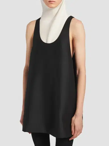 Balenciaga Women's Scooped Mini Dress - Black - Size 6 | Thumbnail 3 Balenciaga Women's Scooped Mini Dress - Black - Size 6 | Thumbnail 3