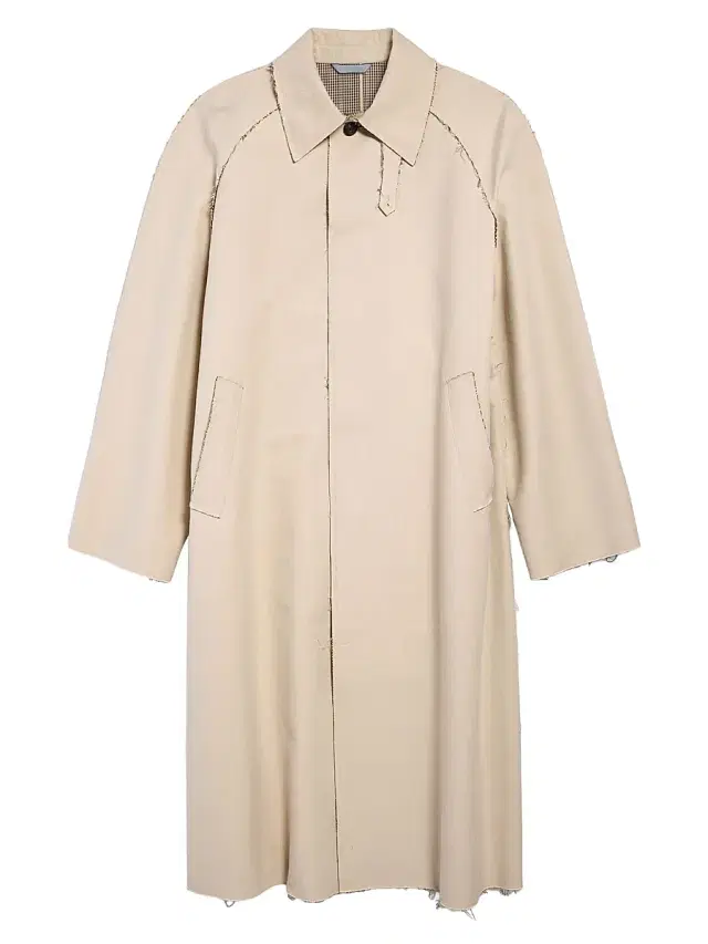 Balenciaga Men's Raw Edge Carcoat - Beige