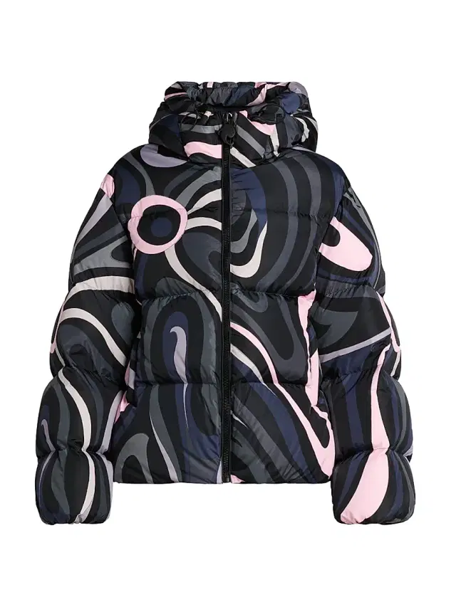 Pucci Women's Passepartout Down Puffer Jacket - Black Pink