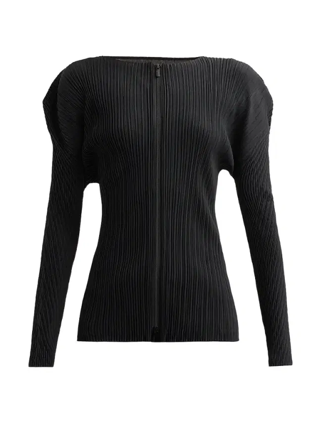 Issey Miyake Women's Box Shoulder Pleats Cardigan - Black