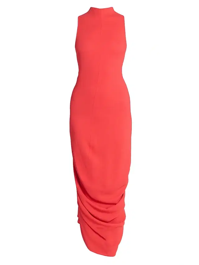 Jacquemus Women's La Robe J Ruched Sleeveless Maxi Dress - Red