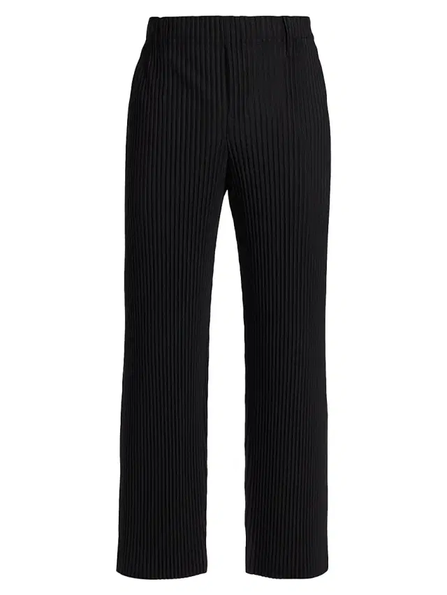 Homme Plissé Issey Miyake Men's Basics Pleated Knit Pants - Black