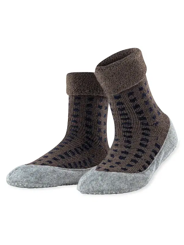 Falke Women's Cosy Houndstooth Socks - Porto Melange