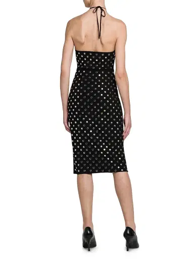 Stella McCartney Women's Studded Cut-Out Halter Midi-Dress | Thumbnail 5 Stella McCartney Women's Studded Cut-Out Halter Midi-Dress | Thumbnail 5