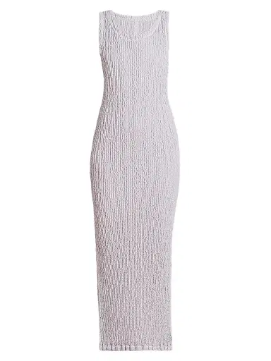 Issey Miyake Women's Wavelet Ensemble Textured Sheath Maxi Dress | Thumbnail 1 Issey Miyake Women's Wavelet Ensemble Textured Sheath Maxi Dress | Thumbnail 1