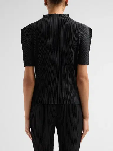 Issey Miyake Women's Box Shoulder Pleats Top - Black - Size XS | Thumbnail 3