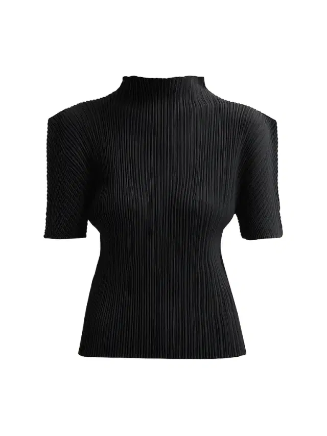Issey Miyake Women's Box Shoulder Pleats Top - Black