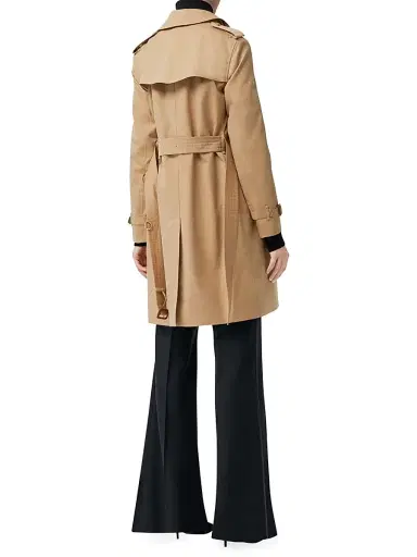 Burberry Women's Kensington Belted Double-Breasted Trench Coat - Honey | Thumbnail 4