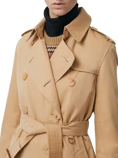 Burberry Women's Kensington Belted Double-Breasted Trench Coat - Honey | Thumbnail 5