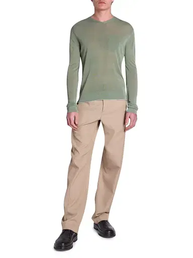 Jacquemus Men's Wool-Blend Flat-Front Pants | Thumbnail 2