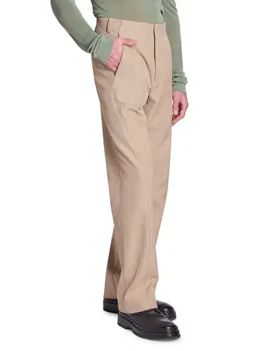 Jacquemus Men's Wool-Blend Flat-Front Pants | Thumbnail 4