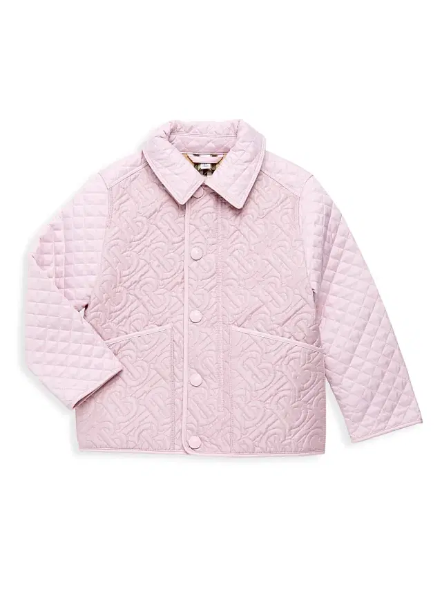 Burberry Little Girl's & Girl's Giaden Quilted Monogram Jacket - Pastel Pink