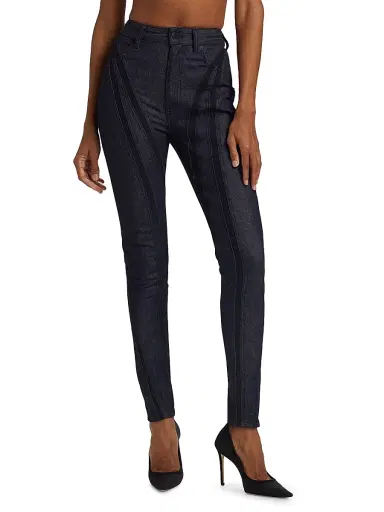Mugler Women's Stretch Raw Denim Jeans - Raw Blue Black | Thumbnail 3 Mugler Women's Stretch Raw Denim Jeans - Raw Blue Black | Thumbnail 3