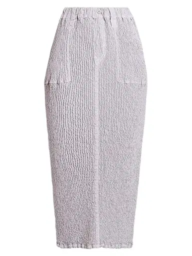 Issey Miyake Women's Wavelet Ensemble Textured Pencil Midi Skirt | Thumbnail 1 Issey Miyake Women's Wavelet Ensemble Textured Pencil Midi Skirt | Thumbnail 1