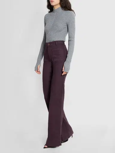 Victoria Beckham Women's Georgia Merino Wool Sweater - Grey Marl - Size XS | Thumbnail 2 Victoria Beckham Women's Georgia Merino Wool Sweater - Grey Marl - Size XS | Thumbnail 2