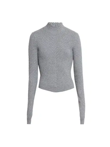 Victoria Beckham Women's Georgia Merino Wool Sweater - Grey Marl - Size XS | Thumbnail 1 Victoria Beckham Women's Georgia Merino Wool Sweater - Grey Marl - Size XS | Thumbnail 1