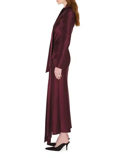 GALVAN LONDON Women's Emilie Tie-Front Maxi-Dress - Oxblood - Size 4 | Thumbnail 2 GALVAN LONDON Women's Emilie Tie-Front Maxi-Dress - Oxblood - Size 4 | Thumbnail 2