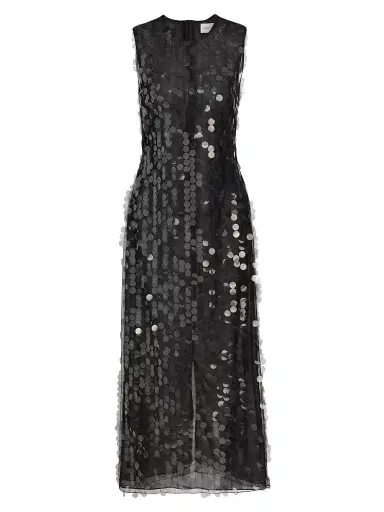 16Arlington Women's Tovia Paillettes Sheath Midi-Dress - Ghiaccio Nero | Thumbnail 1