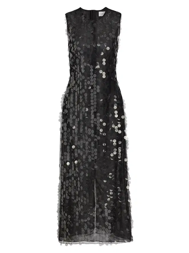 16Arlington Women's Tovia Paillettes Sheath Midi-Dress - Ghiaccio Nero