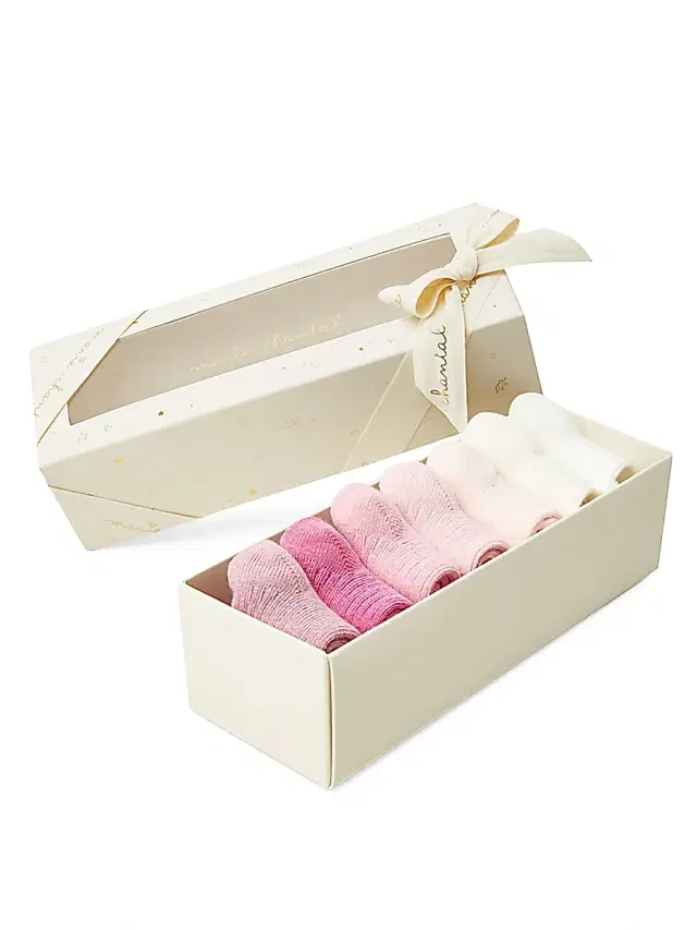 Baby Girl's 7-Pack Signature Bijou Socks - Pink 6 Months