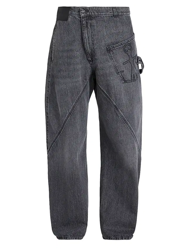 JW Anderson Men's Twisted Workwear Jeans - Grey