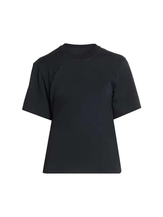 Victoria Beckham Women's Tilly Cotton Crewneck T-Shirt - Black