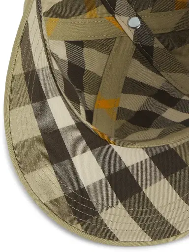 Burberry Men's Check-Lined Baseball Cap - Hunter - Size Small | Thumbnail 3