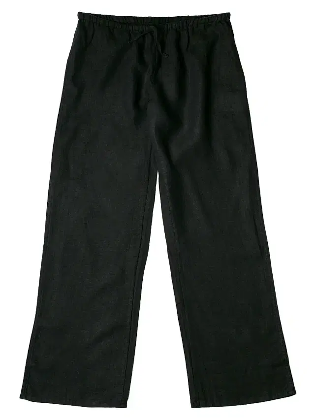 Desmond & Dempsey Women's Drawstring Linen Lounge Pants - Black
