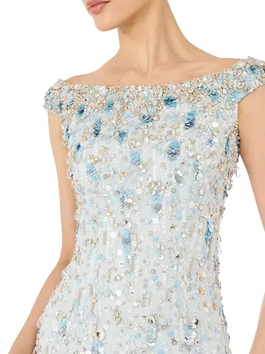 Jenny Packham Women's Jessie Embellished Off-the-Shoulder Gown | Thumbnail 4