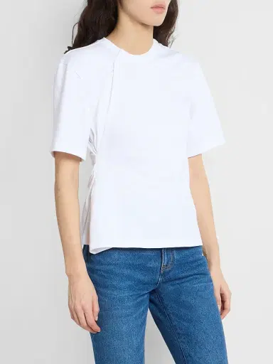 Victoria Beckham Women's Tilly Cotton Crewneck T-Shirt | Thumbnail 4 Victoria Beckham Women's Tilly Cotton Crewneck T-Shirt | Thumbnail 4