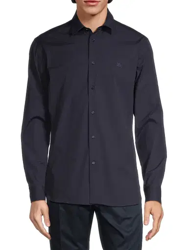 Burberry Men's Sherfield Button-Front Shirt - Navy - Size Small | Thumbnail 3 Burberry Men's Sherfield Button-Front Shirt - Navy - Size Small | Thumbnail 3